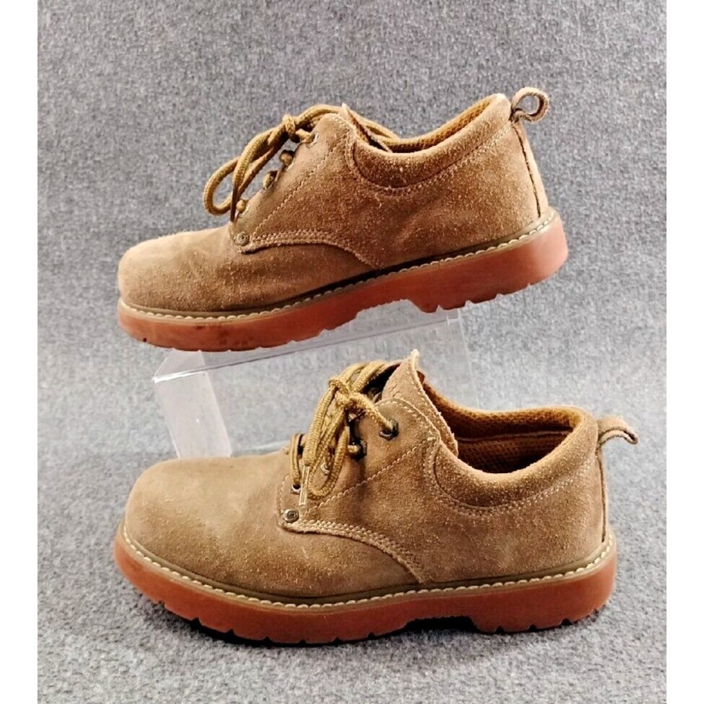 Skechers Raiders Tan Buck Oxford Shoes Steel Shank Men US 5.5